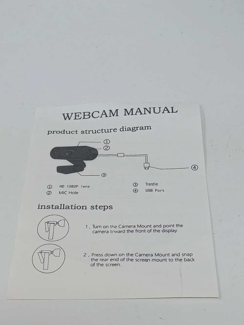 USB Webcam with Built-in Microphone - Black